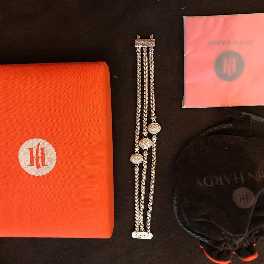 John Hardy 3-row Sterling Silver Bracelet